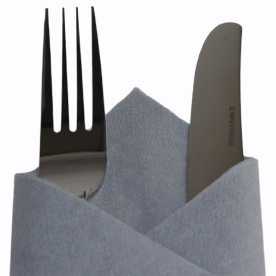 Grey 40cm 2ply Napkins Disposable Party Luncheon Serviette - Box of 2000