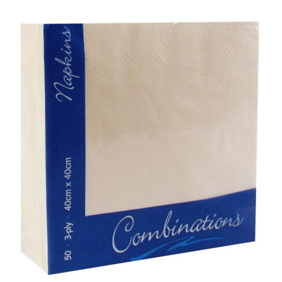 Champagne 40cm 3ply Napkins - Pack Of 100 PAP4142 Champagne 40cm 3ply Napkins - Pack Of 100 PAP4142