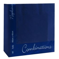 Regatta Blue 40cm 3ply Napkins - Pack Of 100