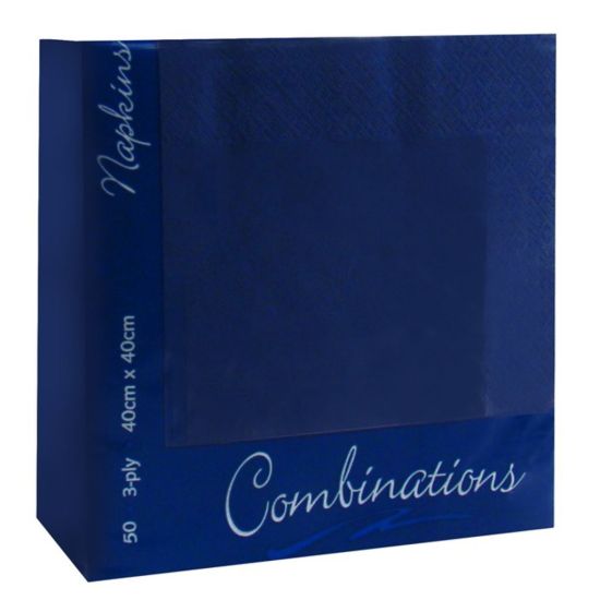 Regatta Blue 40cm 3ply Napkins - Pack Of 100 PAP4144