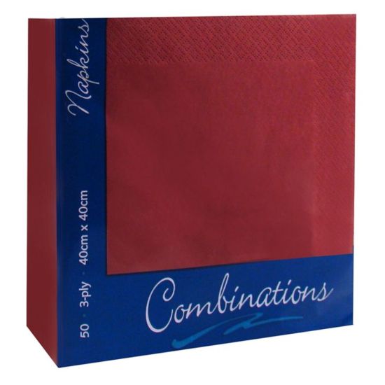 Beaujolais / Burgundy 40cm 3ply Napkins - Pack Of 100 PAP4145