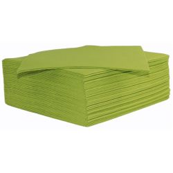Kiwi Green Disposable Napkins 40cm Linen Feel Luxury Airlaid Paper Pack of 50