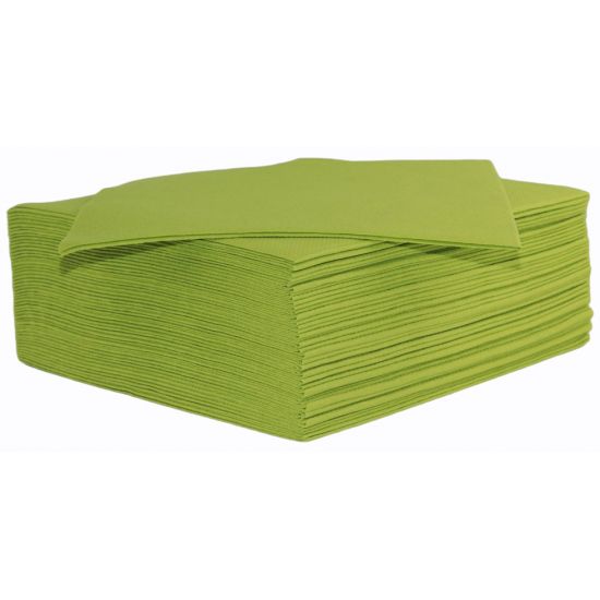Kiwi Green Linen Feel Luxury Airlaid Paper Napkins 40cm Pack of 50
