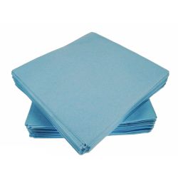 Baby Blue Disposable Napkins 40cm Linen Feel Luxury Airlaid Paper Pack of 50