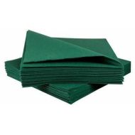 Green Disposable Napkins 40cm Linen Feel Luxury Airlaid Paper Pack of 50