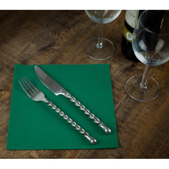 Green Linen Feel Luxury Airlaid Paper 40cm Napkins Pack of 50 Green Linen Feel Luxury Airlaid Paper 40cm Napkins Pack of 50