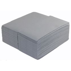 Grey Disposable Napkins 40cm 8-Fold Linen Feel Luxury Airlaid Paper Pack of 50