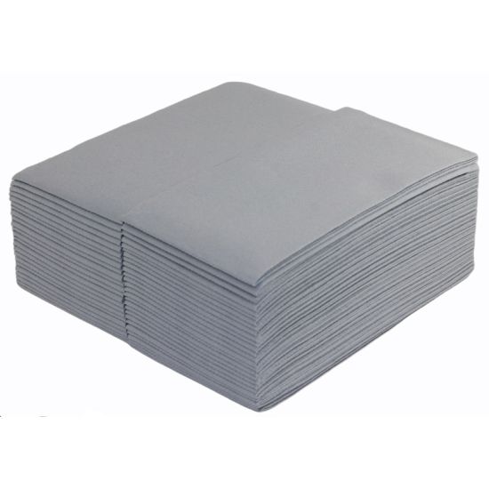 Grey Luxury Linen Feel Airlaid Paper 40cm 8-Fold Napkins Pack of 50