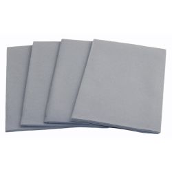 Grey Disposable Napkins 40cm 8-Fold Linen Feel Luxury Airlaid Paper Pack of 50