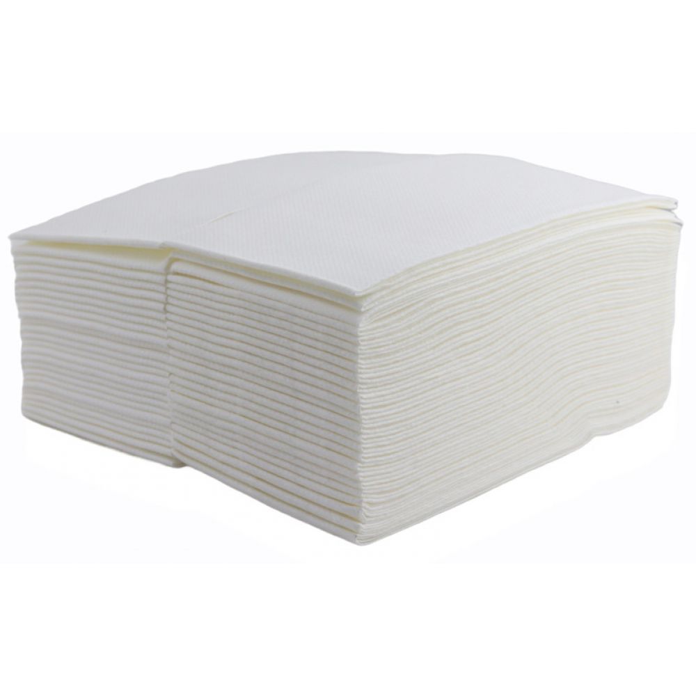 50 Luxury White Airlaid Paper Hand Towels/Napkins/Disposable 8 Fold 