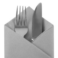 Airlaid Grey 40cm Napkins - Pack Of 50