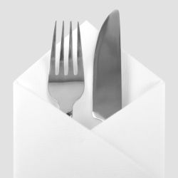 White Disposable Napkins 40cm Linen Feel Luxury Airlaid Paper Pack of 50