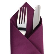 Purple Disposable Napkins 40cm Linen Feel Luxury Airlaid Paper Pack of 50