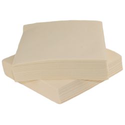Champagne / Cream Disposable Napkins 40cm Linen Feel Luxury Airlaid Paper Pack of 50
