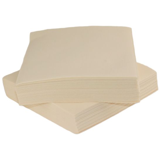 Champagne Cream 40cm Luxury Linen Feel Airlaid Paper Napkins Pack of 50