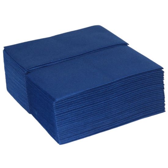 Navy Blue 8-Fold Linen Feel Airlaid Paper 40cm Napkins Pack of 50
