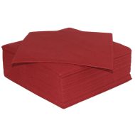 Beaujolais / Burgundy Disposable Napkins 40cm Linen Feel Luxury Airlaid Paper Pack of 50