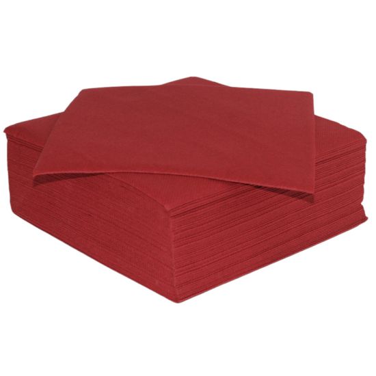 Beaujolais / Burgundy 40cm Linen Feel Luxury Airlaid Paper Napkins Pack of 50