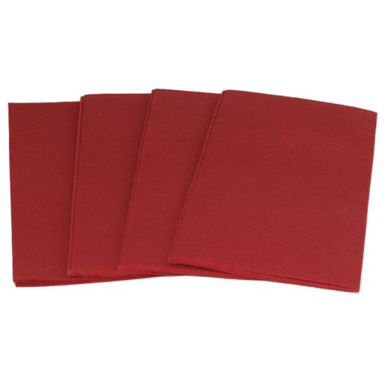 Beaujolais / Burgundy 40cm Linen Feel Luxury Airlaid Paper Napkins 8-Fold Pack of 50
