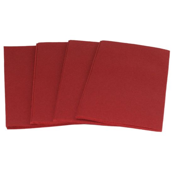 Beaujolais / Burgundy 40cm Linen Feel Luxury Airlaid Paper Napkins 8-Fold Pack of 50