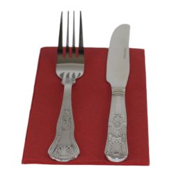 Paper Napkins Beaujolais / Burgundy Airlaid 8-Fold 40cm Linen Feel Pack of 50