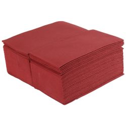 Paper Napkins Beaujolais / Burgundy Airlaid 8-Fold 40cm Linen Feel Pack of 50
