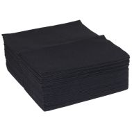 Black Disposable Napkins 40cm 8-Fold Linen Feel Luxury Airlaid Paper Pack of 50