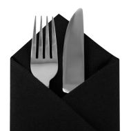 Black Disposable Napkins 40cm Linen Feel Luxury Airlaid Paper Pack of 50