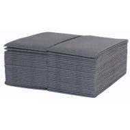 Dark / Slate Grey Disposable Napkins Luxury Linen Feel Airlaid 8-Fold 40cm Pack of 50