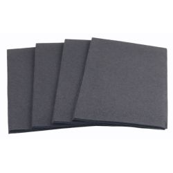Dark / Slate Grey Disposable Napkins Luxury Linen Feel Airlaid 8-Fold 40cm Pack of 50