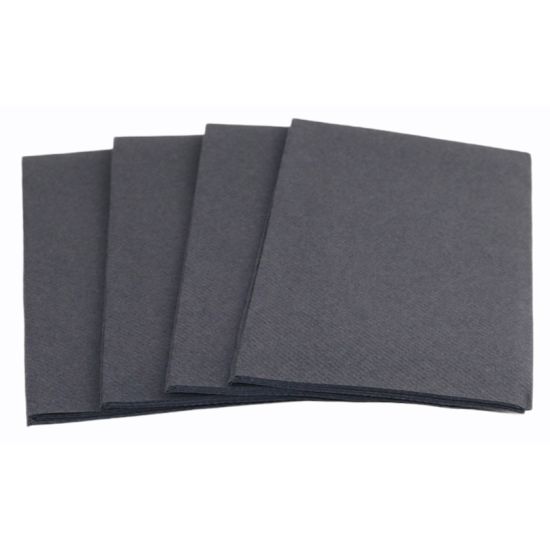 Slate Grey Luxury Linen Feel Airlaid 8-Fold 40cm Napkins Pack of 50