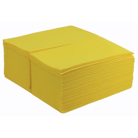 Yellow 40cm 8-Fold Linen Feel Airlaid Paper Napkins Pack of 50