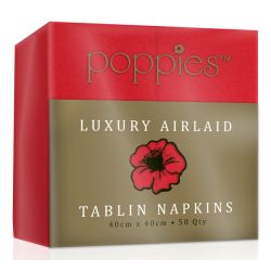 Airlaid Red 40cm 8-Fold Napkins - Pack of 50