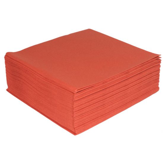 Terracotta Linen Feel Luxury Airlaid Paper 40cm Napkins Pack of 50