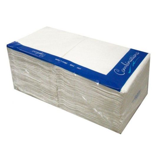Cocktail White 24cm 2ply Napkins - Pack Of 250 PAP4166