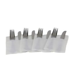 Airlaid White 40cm Pocket Napkins - Pack of 50