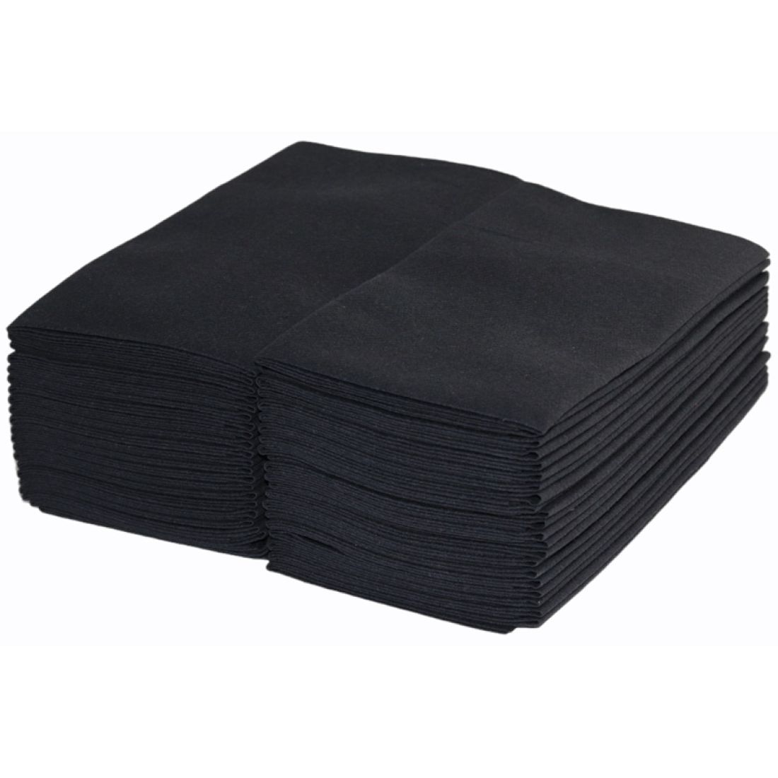 Airlaid Napkins Black Luxury Linen Feel Airlaid Paper Pocket