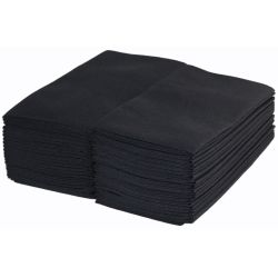 Black Pocket Napkins Linen Feel Airlaid DIsposable 40cm Pack of 50 Black Pocket Napkins Linen Feel Airlaid DIsposable 40cm Pack of 50