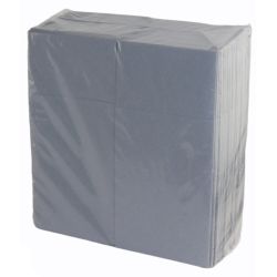 Grey Disposable Pocket Napkins Linen Feel Luxury Airlaid Paper 40cm Pack of 50