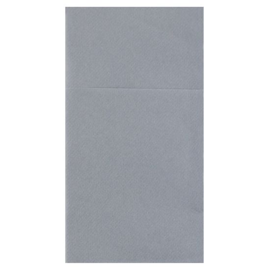 Grey Pocket Napkins Luxury Linen Feel Airlaid Paper 40cm Pack of 50