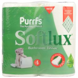 Quilted Toilet Tissue Paper Roll 3ply White Pack of 40