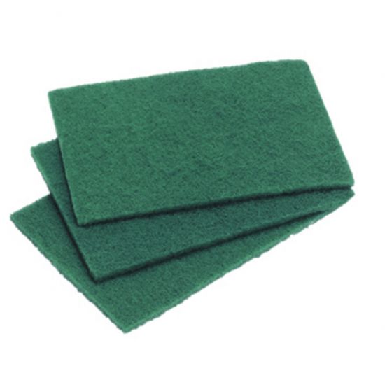Large Green Flat Scourers - Pack Of 10 CAT3002