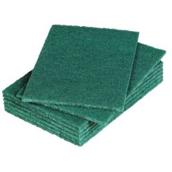 Small Green Flat Scourers 150mm x 100mm - Pack of 10