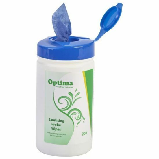 Optima Sanitising Probe Wipes - Tub 200 CL2028