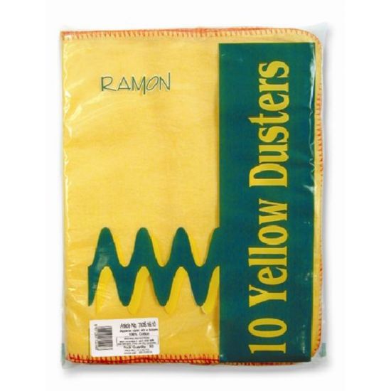 Professional Yellow Dusters - Pack Of 10 GW1014