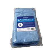 Contract Blue Microfibre General Purpose Cloth - Pack Of 10