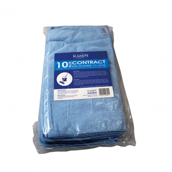 Contract Blue Microfibre General Purpose Cloth - Pack Of 10 GW4010