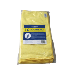 Contract Yellow Microfibre General Purpose Cloth - Pack Of 10