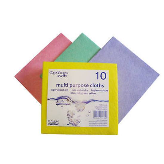 Yellow Swift Multi Purpose Cloths - Pack Of 10 GW5009 Yellow Swift Multi Purpose Cloths - Pack Of 10 GW5009