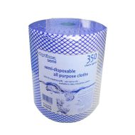 Blue All Purpose Non-Woven Lightweight Cloths On A Roll - 350 Sheet